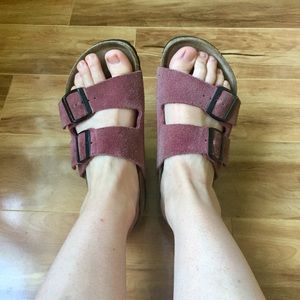 Birkenstock Arizona suede faded maroon 36